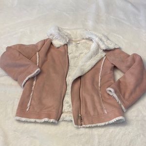Crazy 8 Pink Ultra Suede Faux Fur Jacket